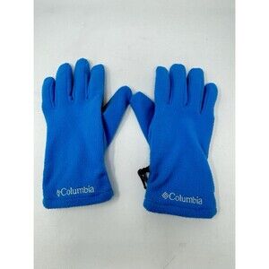 Columbia Womens Fleece Gloves Blue Size Large Soft Warm Winter Omni-Heat Clasp